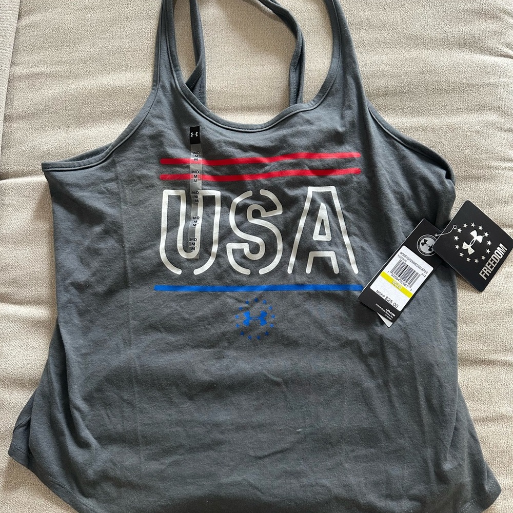 Gray USA Tank Top